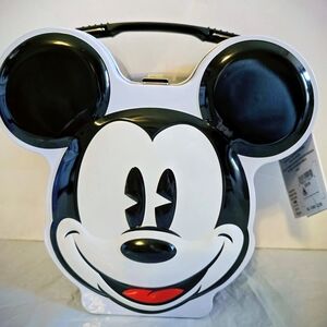 Disney Mickey Mouse Shaped Tin Lunchbox - Black, White & Red New With Tag